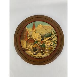 ANRI Christmas in St. Jakob in Gröden 1971 Collector Wall Plate 8123 Schmid Bros